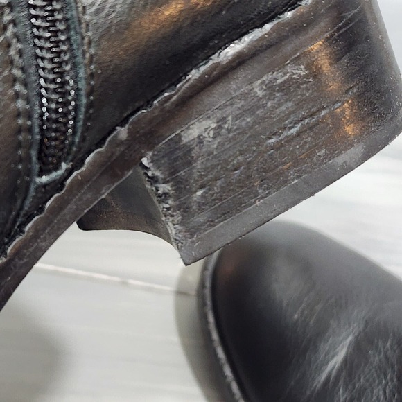 Gentle Souls by Kenneth Cole Best Of Moto Boots Leather Buckle Ankle Sz 10 Black - Picture 12 of 14